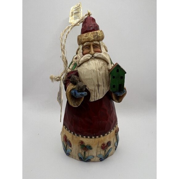 Jim Shore Heartwood Creek Classic Santa with Birds 2002 Christmas Figurine, Tag - Picture 1 of 7